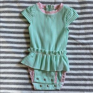 Ruffle Butts Peplum Skirt One Piece Swimsuit